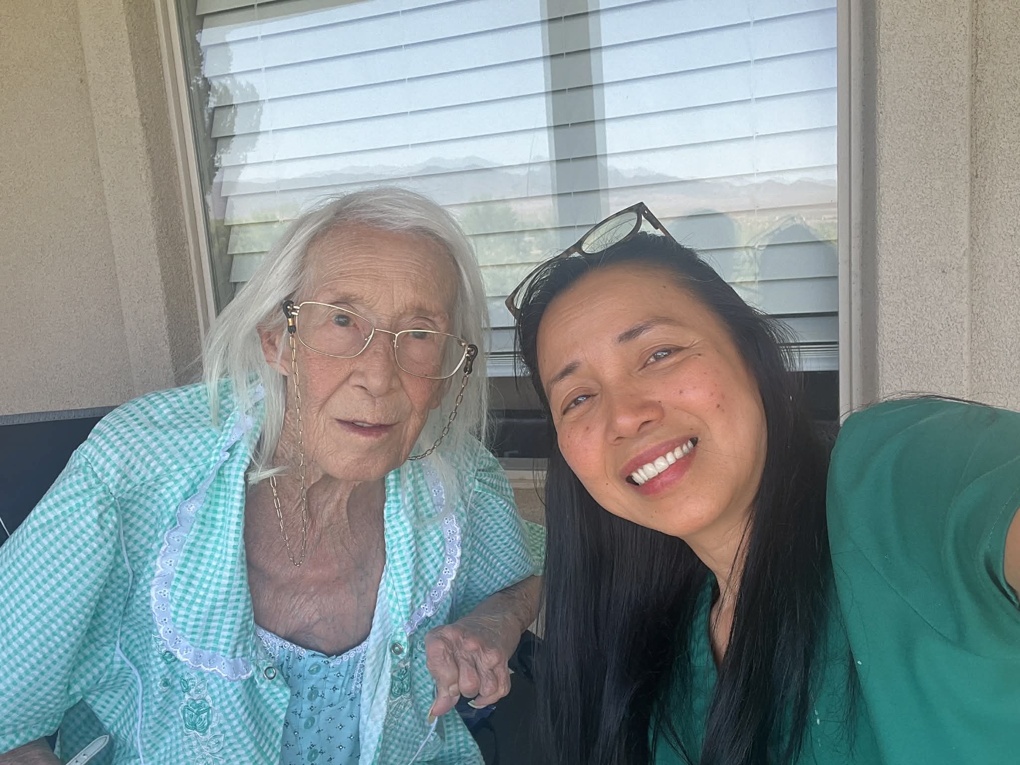 Lorena Bunch of Care caregivers and residents